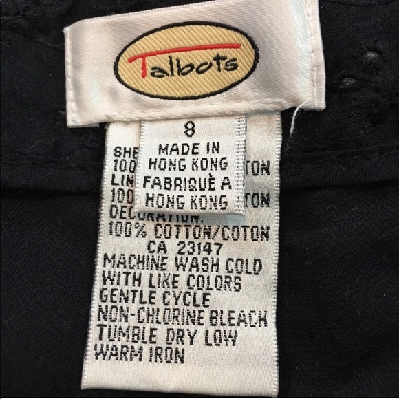 SOLD 8 Talbots Black Lace Tapered Leg Dress Pants - Picture 4 of 8